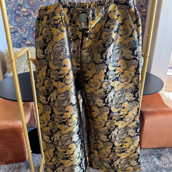 NWT Dressed In LALA Golden Dragon Brocade Trousers - 2X - Picture 3 of 7